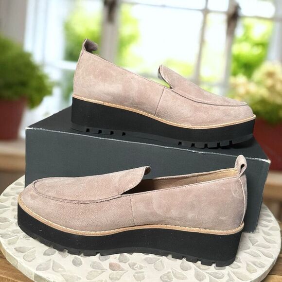 Eileen Fisher $225 Ells Leather Suede Loafer Wedge Platform Slip-On Women’s 7.5 - Picture 9 of 11